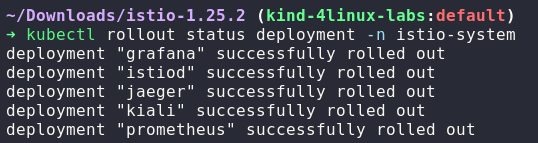 Status de deployment dos Addon